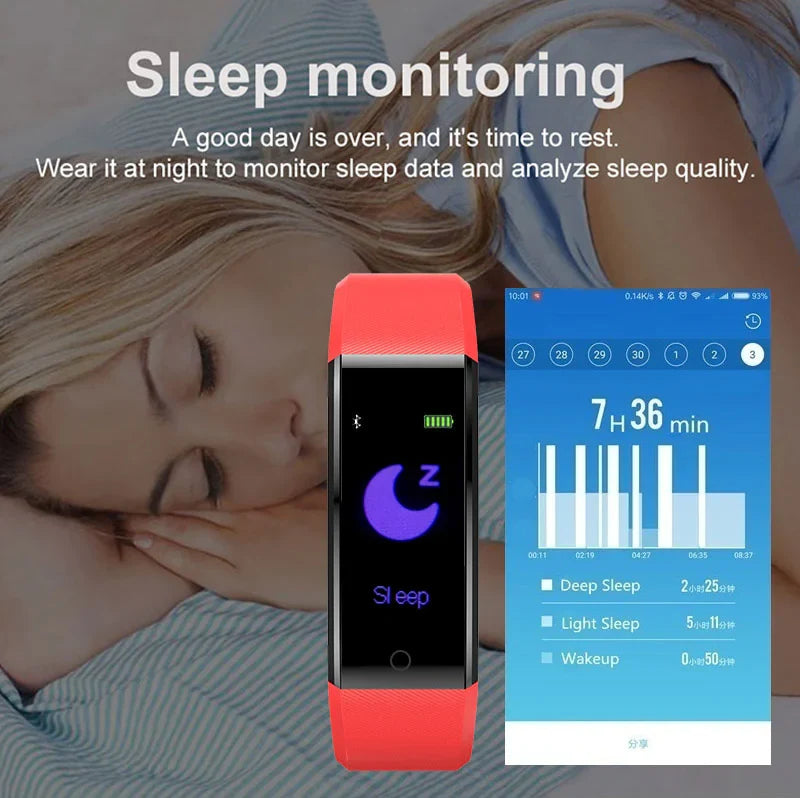 Smart Fitness Watch Activity Heart Rate Tracker Oxygen