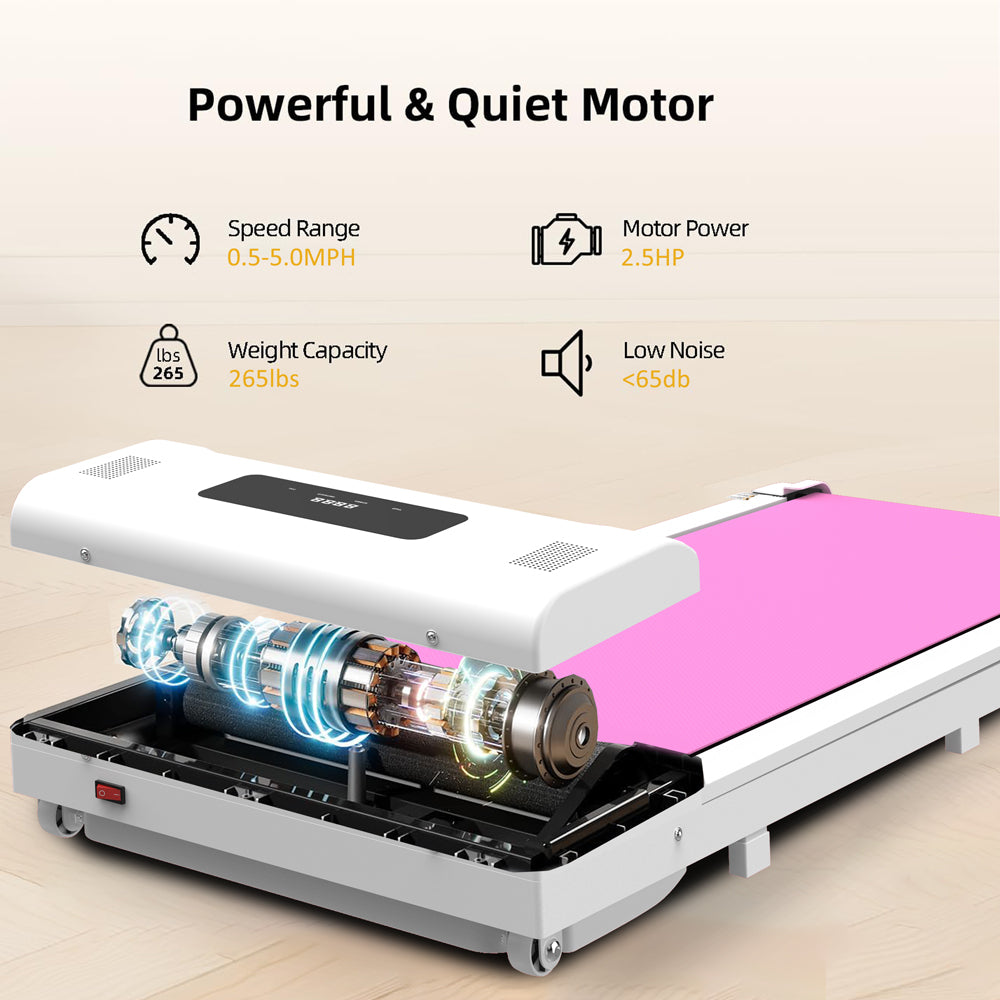 Portable Under Desk Walking Treadmill with Remote LED