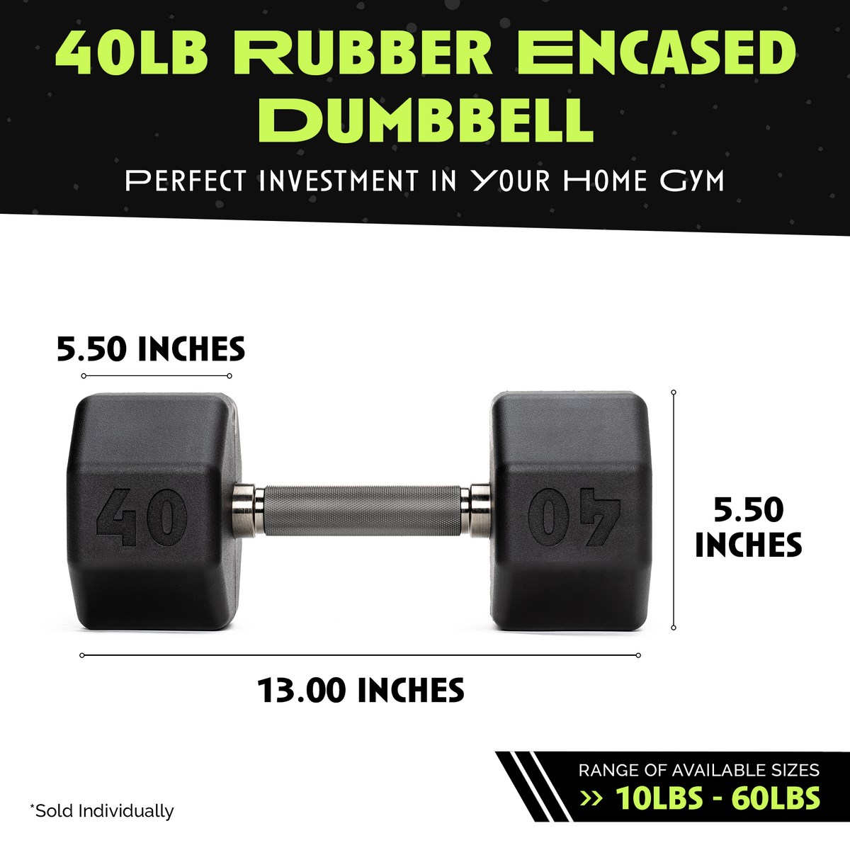 Octo Rubber Dumbbell for Home Strength Training Workouts