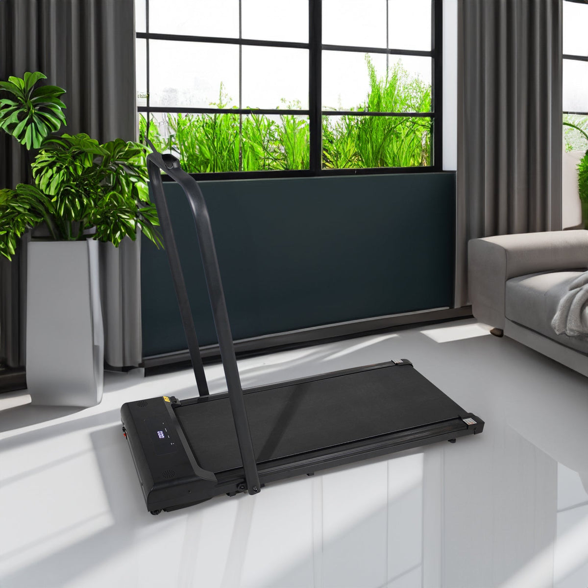 2 in 1 Folding Walking Pad Treadmill Portable