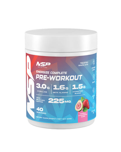 Energize Complete Pre Workout and Pump Blend Supplement