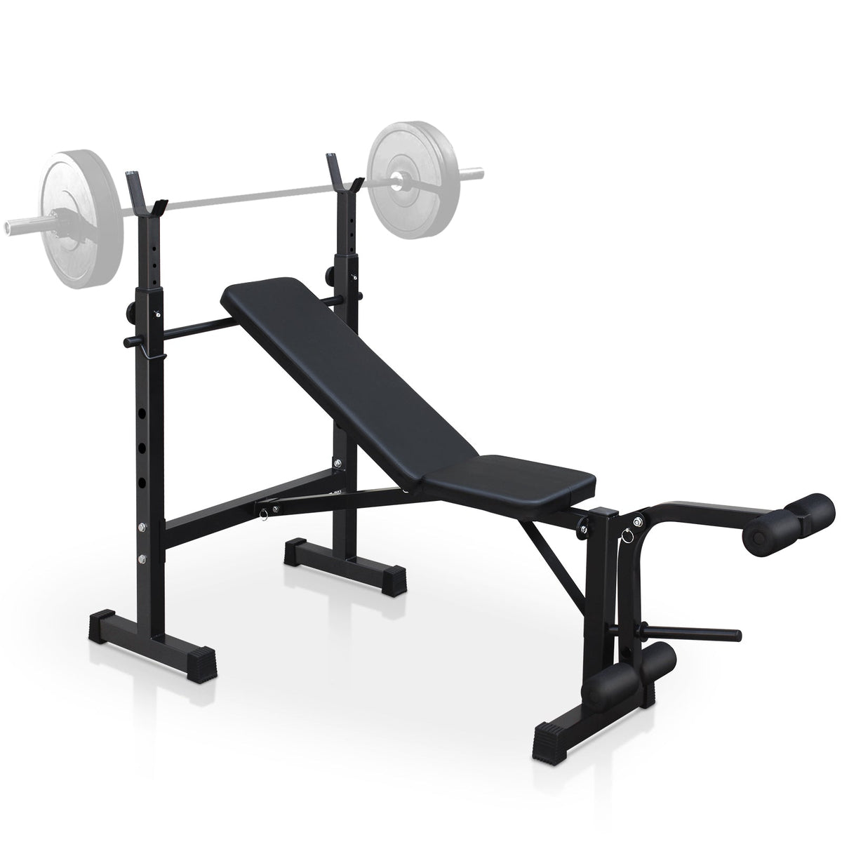 Olympic Weight Bench Press Set with Squat Rack