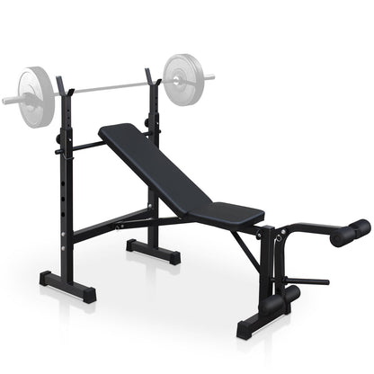 Olympic Weight Bench Press Set with Squat Rack
