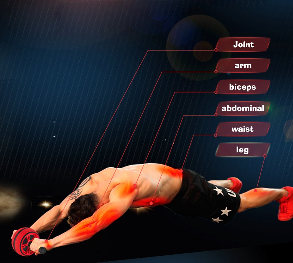 Silent  Abdominal Wheel Roller Core Trainer Fitness