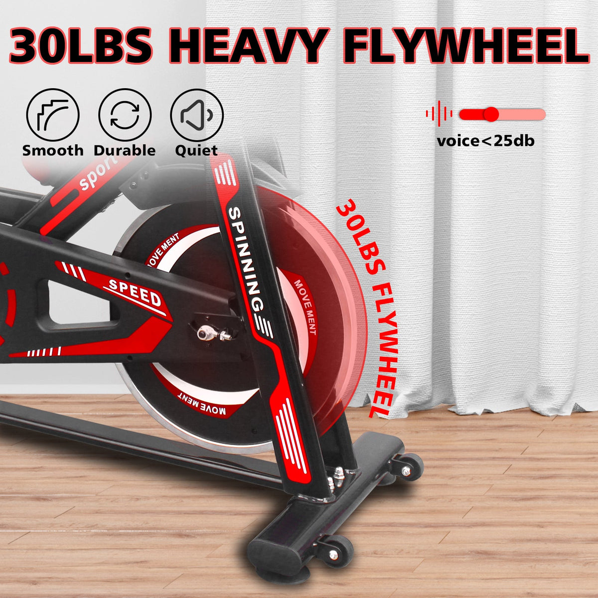 Indoor Exercise Cycling Bike with Comfortable Seat Cushion