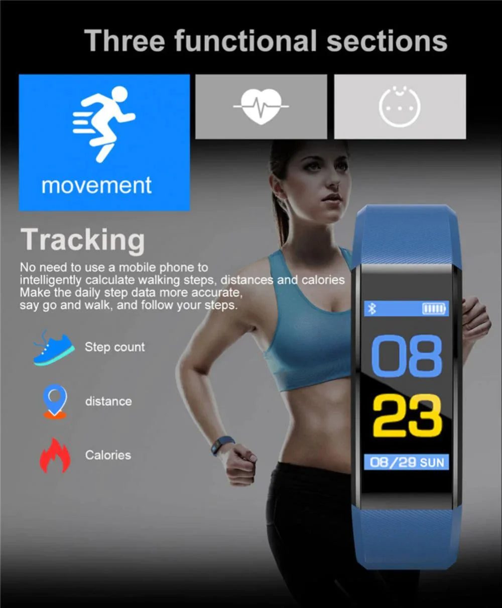 Smart Fitness Watch Activity Heart Rate Tracker Oxygen
