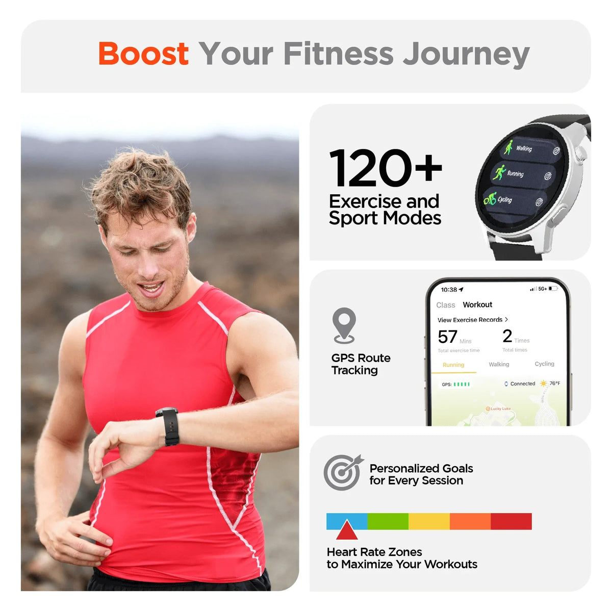 SmartWatch Fitness Tracker Activity Health Monitoring Wearable