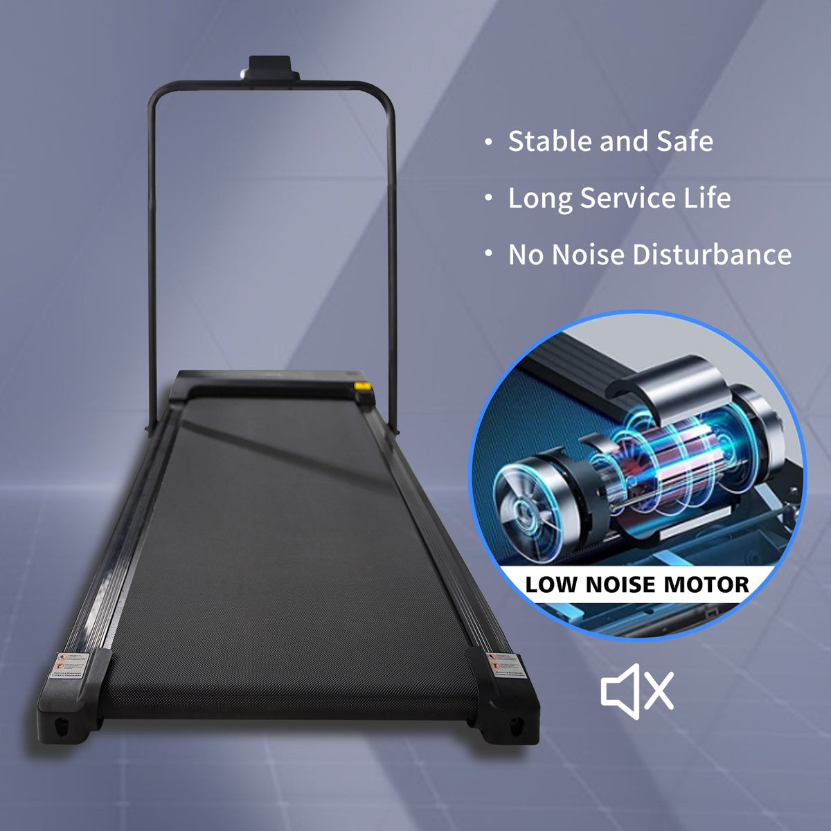 2 in 1 Folding Walking Pad Treadmill Portable