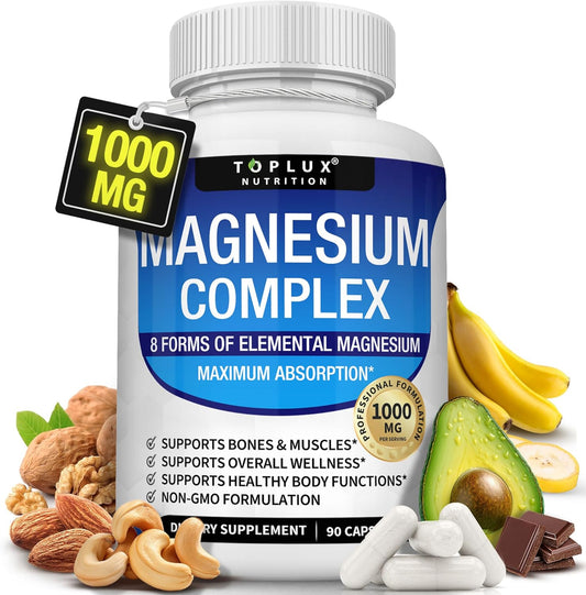 Magnesium Complex 1000mg 90 Capsules Glycinate Citrate Malate