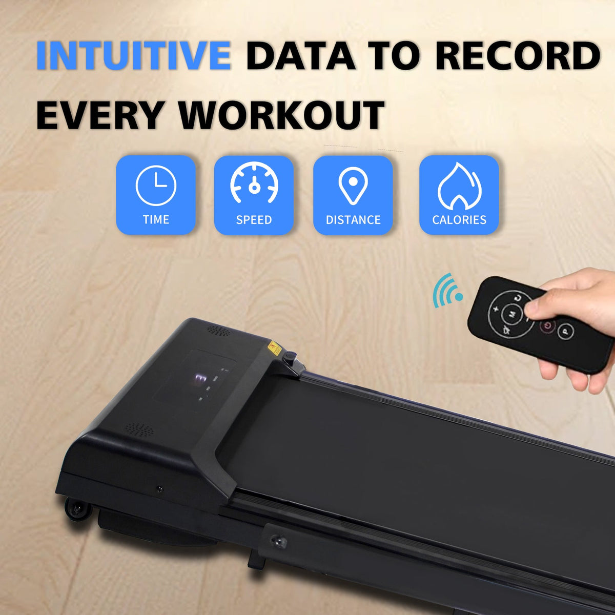 2 in 1 Folding Walking Pad Treadmill Portable