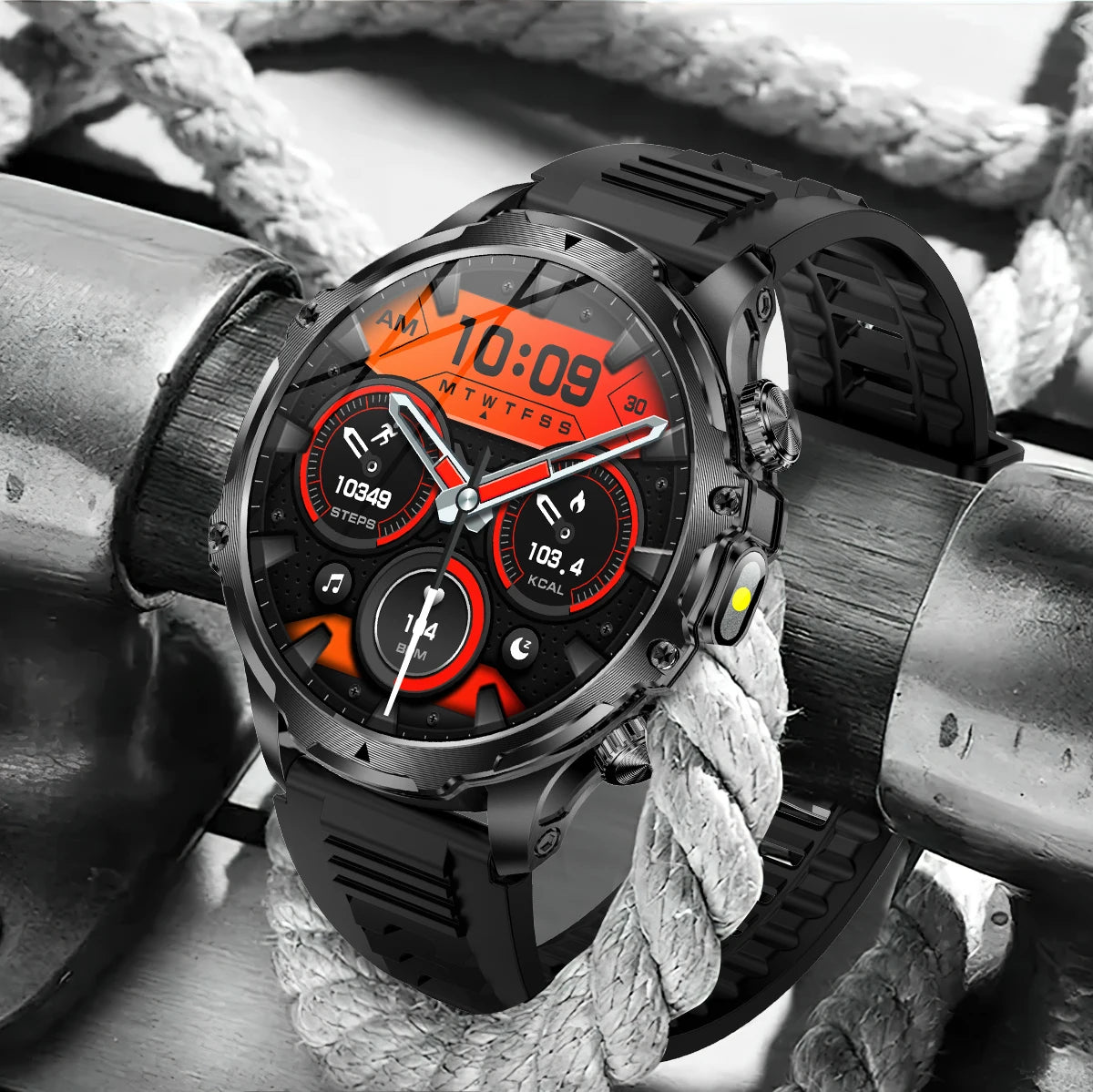 AK75 Smart Watch Flashlight Outdoor Sports Fitness Tracker