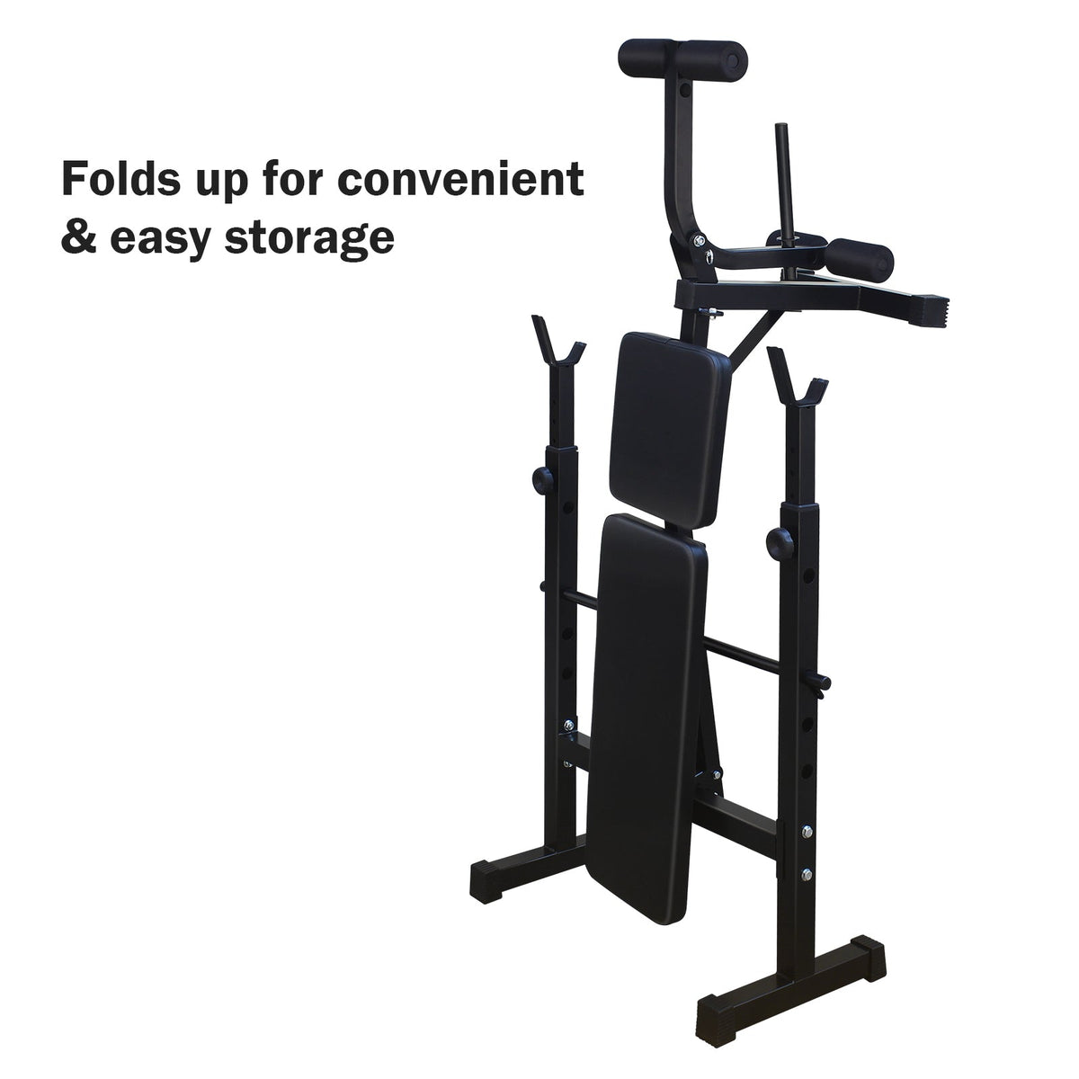 Olympic Weight Bench Press Set with Squat Rack