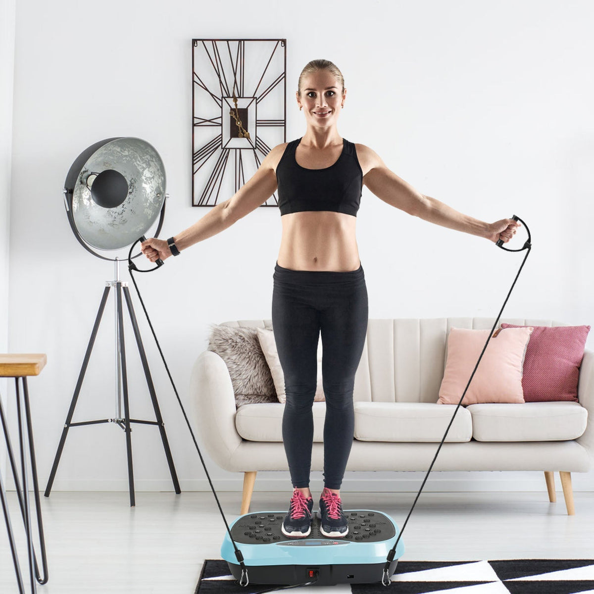 Whole Body Vibration Machine with Resistance Bands Remote