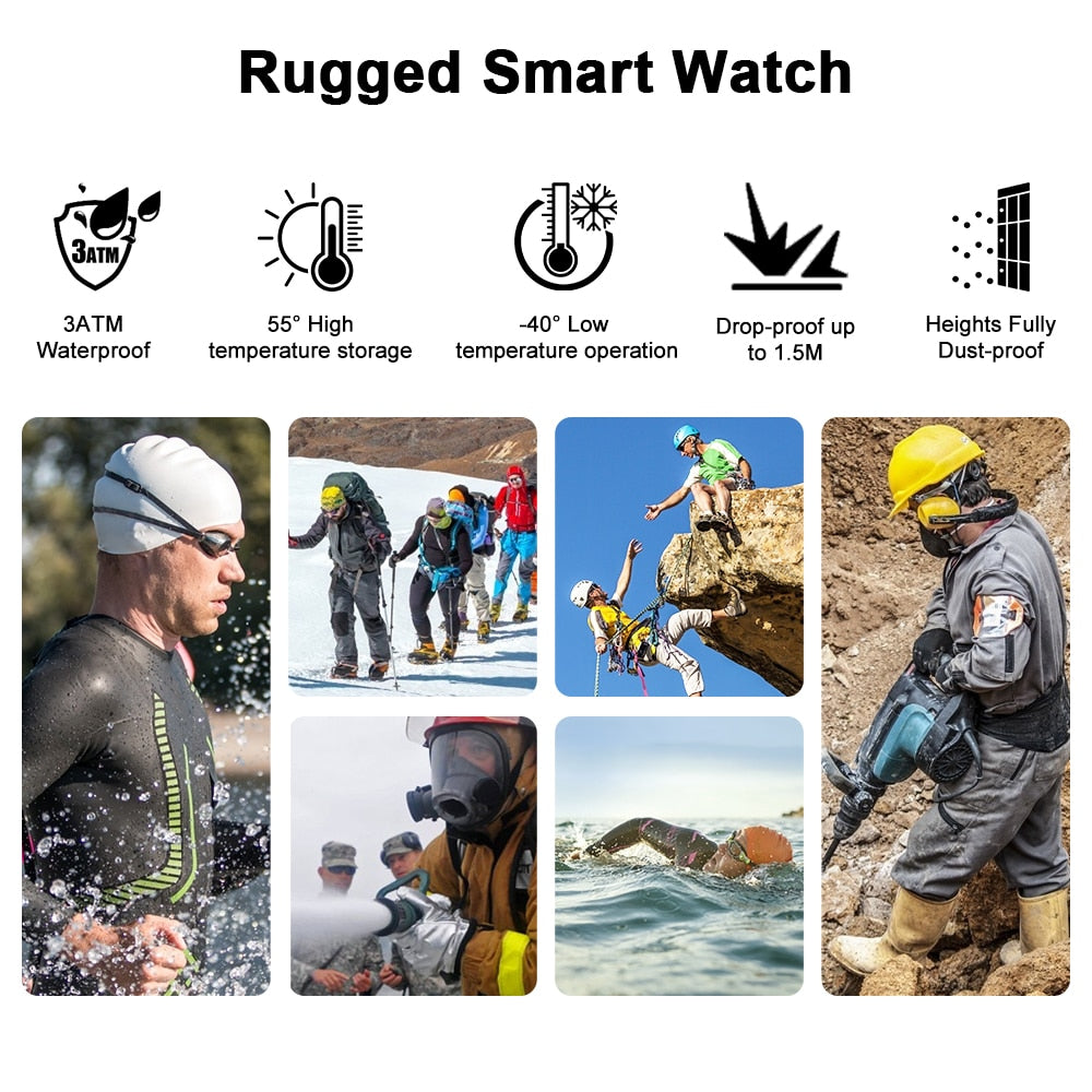 Rugged Smart Watch for Men Outdoor Sports