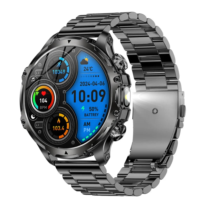 AK75 Smart Watch Flashlight Outdoor Sports Fitness Tracker