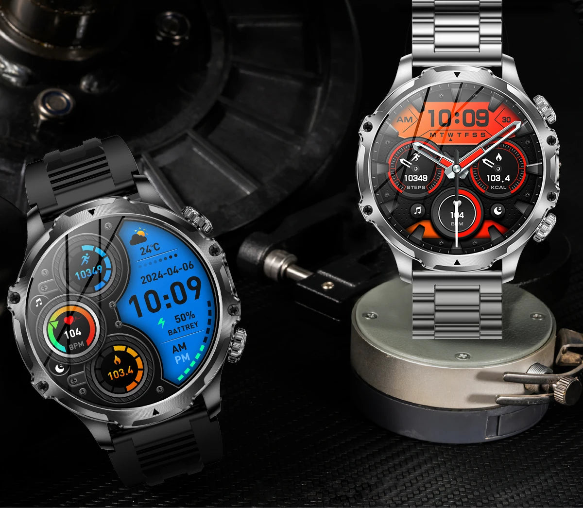 AK75 Smart Watch Flashlight Outdoor Sports Fitness Tracker