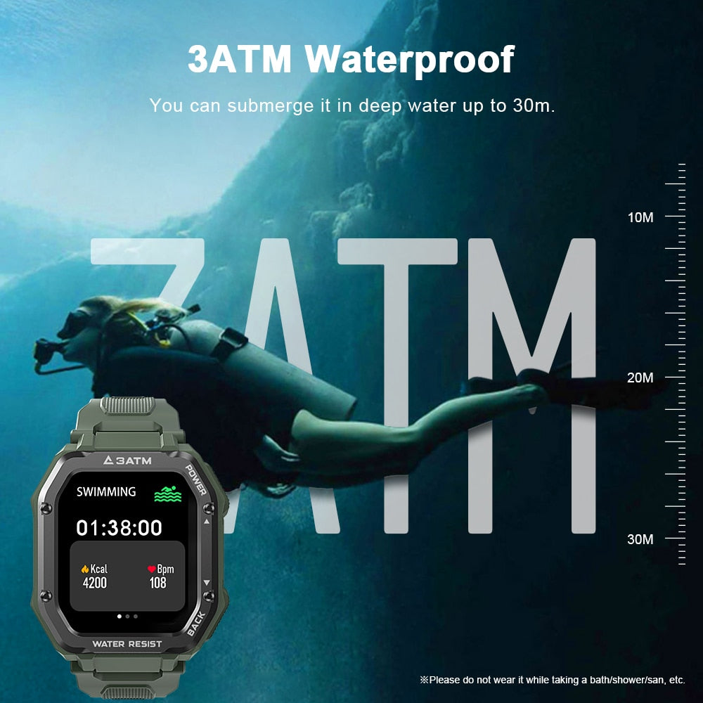 Rugged Smart Watch for Men Outdoor Sports