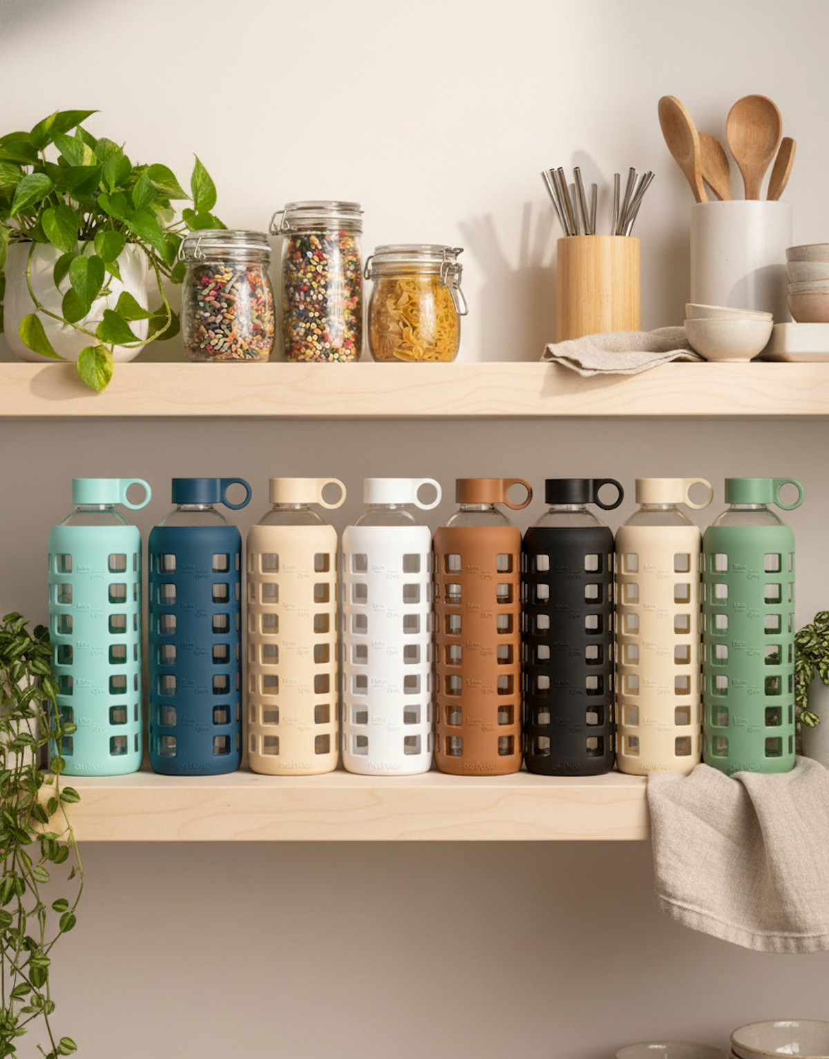 Glass Water Bottles for Daily Hydration Use
