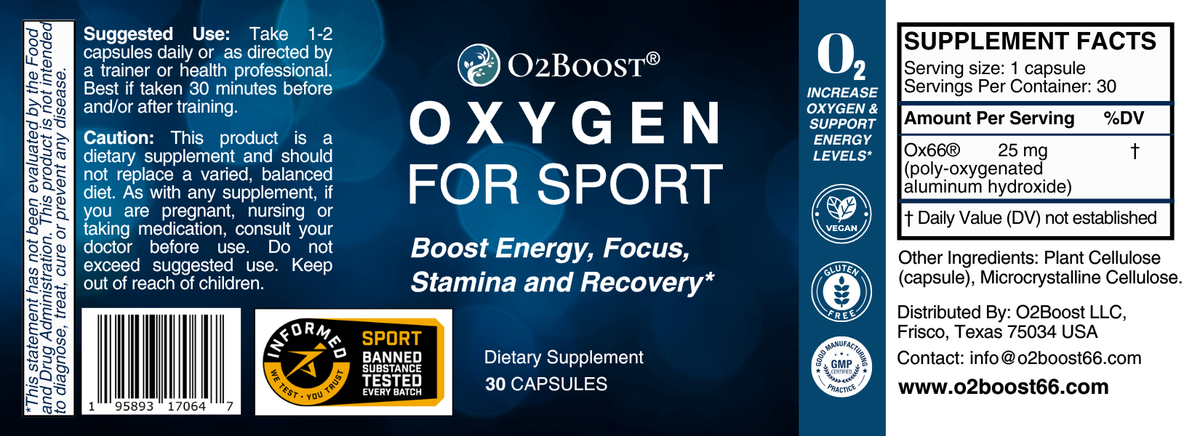 Oxygen for Sport Supplement for Active Fitness Support