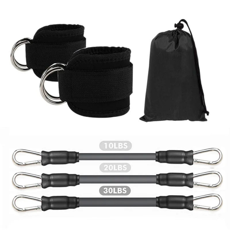 Ankle Straps Resistance Bands Fitness Workout Exercise Set