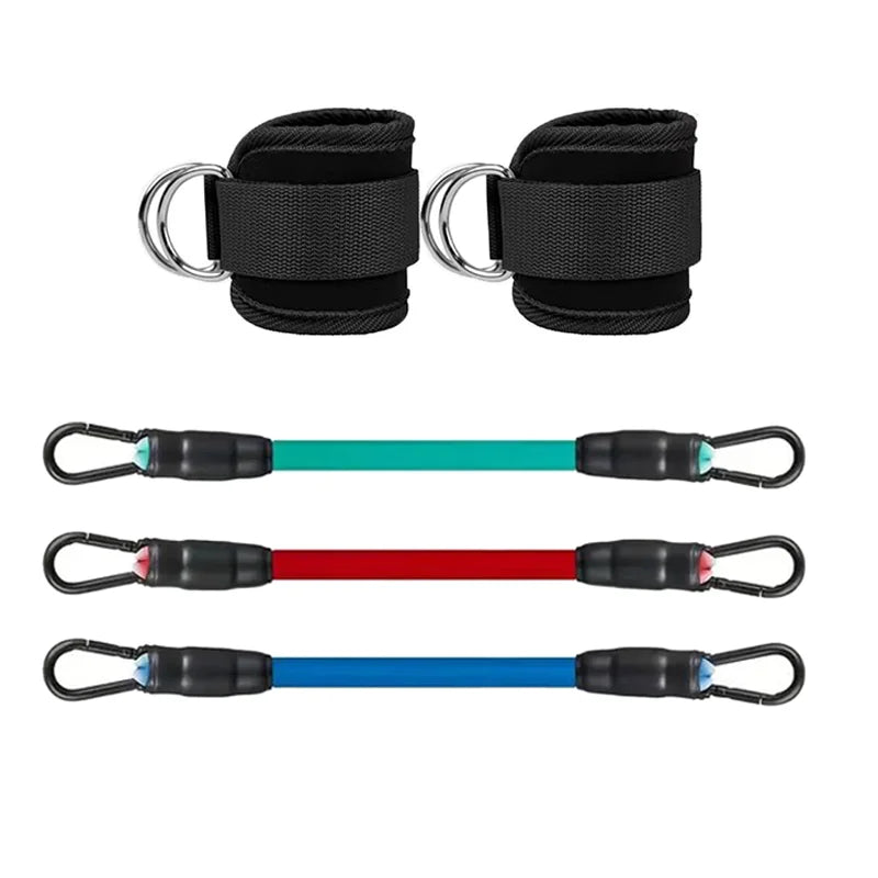 Ankle Straps Resistance Bands Fitness Workout Exercise Set