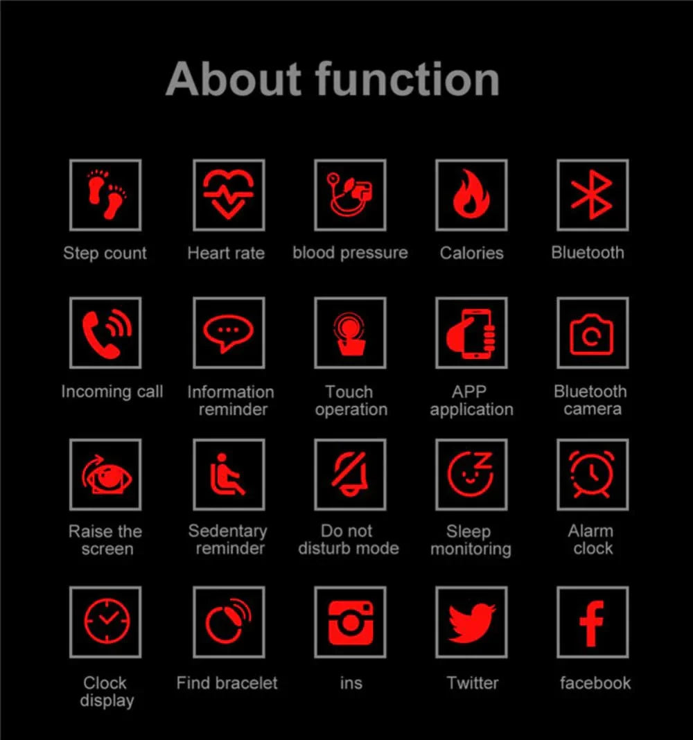 Smart Fitness Watch Activity Heart Rate Tracker Oxygen