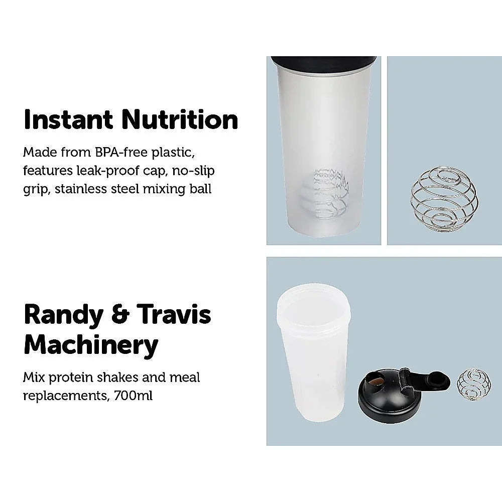 10 Pack 700ml Protein Supplement Blender Mixer Shaker