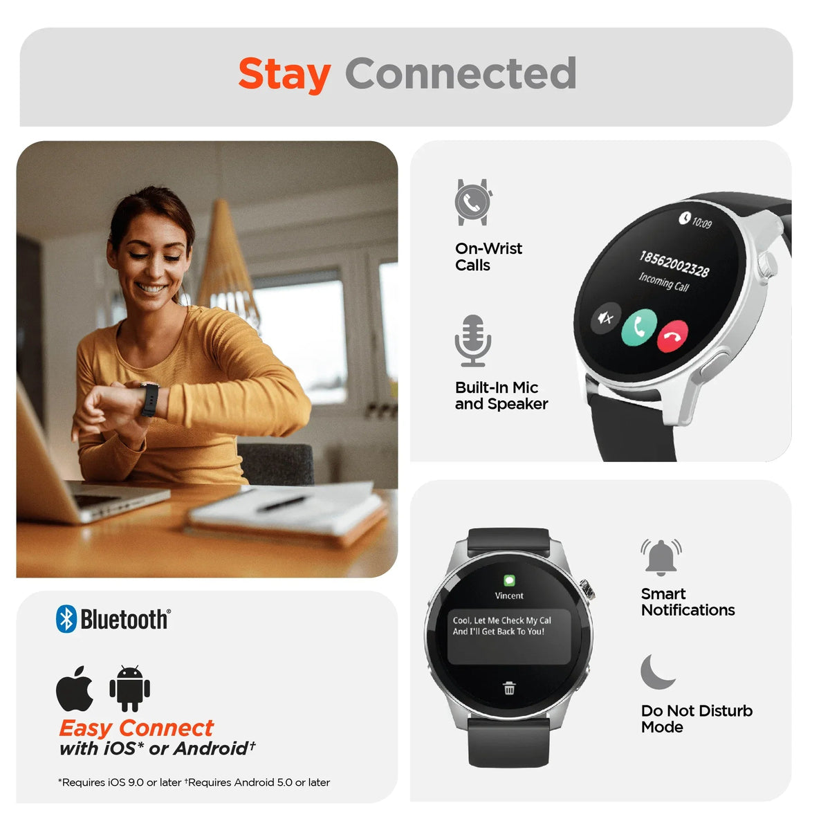 SmartWatch Fitness Tracker Activity Health Monitoring Wearable