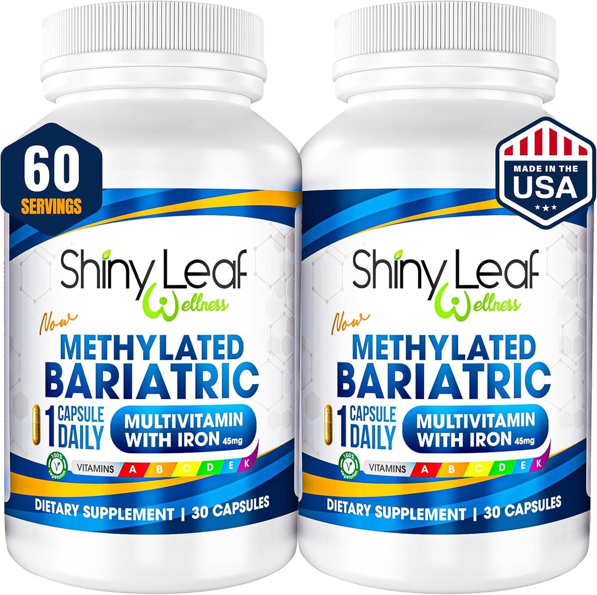 Methylated Bariatric Multivitamin with 45mg Iron Daily Capsule