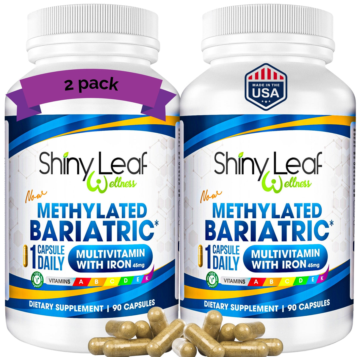 Methylated Bariatric Multivitamin with 45mg Iron Daily Capsule