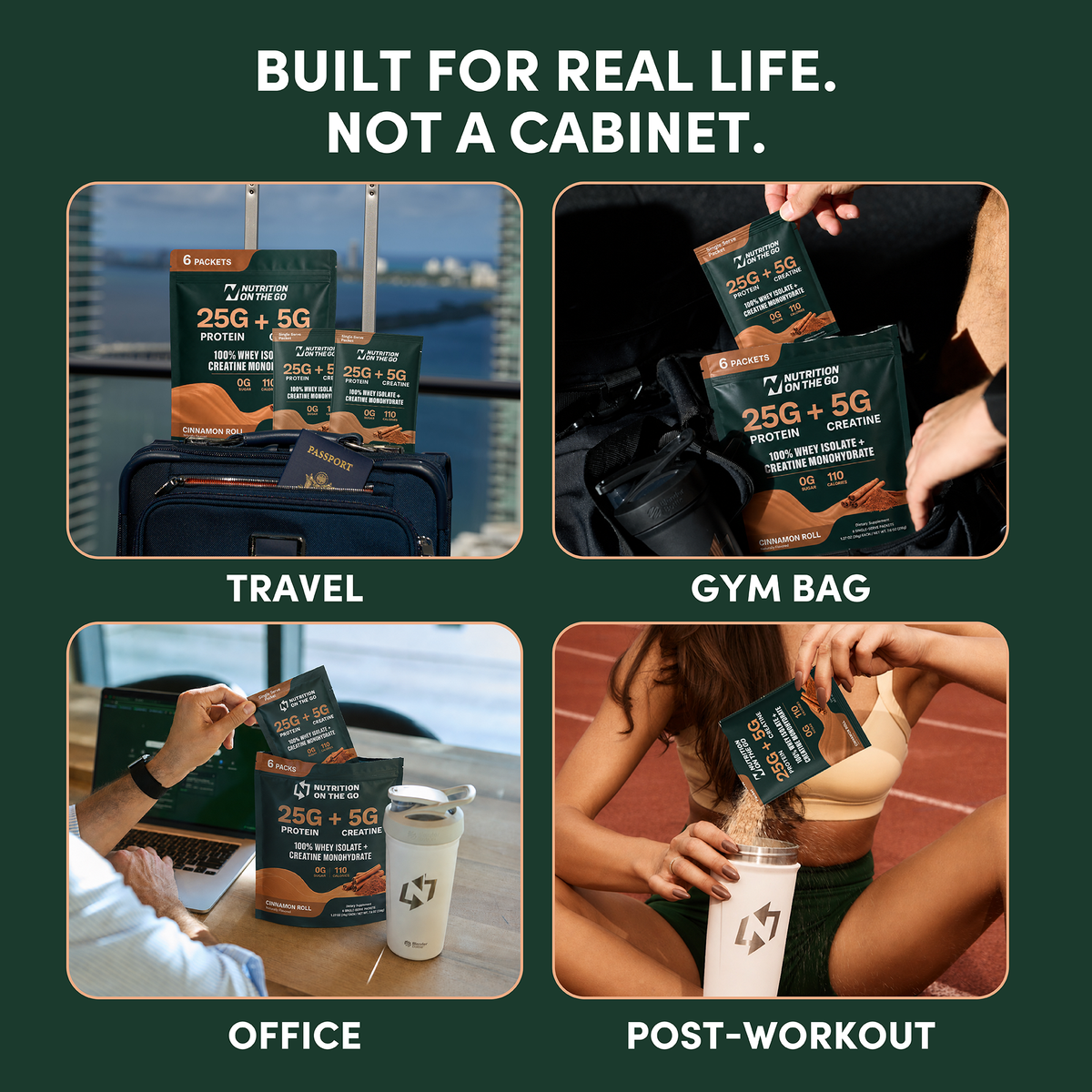 2 in 1 Whey Protein Isolate Creatine Travel Packets