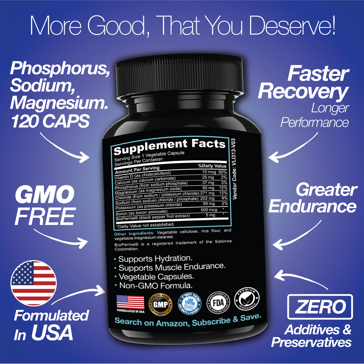 Rapid Rehydr8 Electrolyte Supplement Capsules for Muscle Recovery