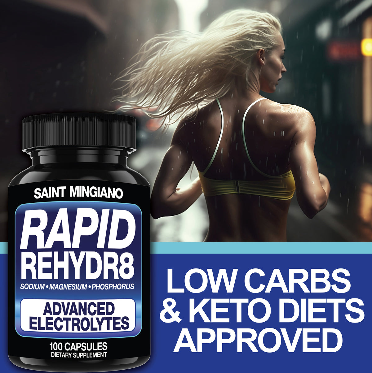 Rapid Rehydr8 Electrolyte Supplement Capsules for Muscle Recovery