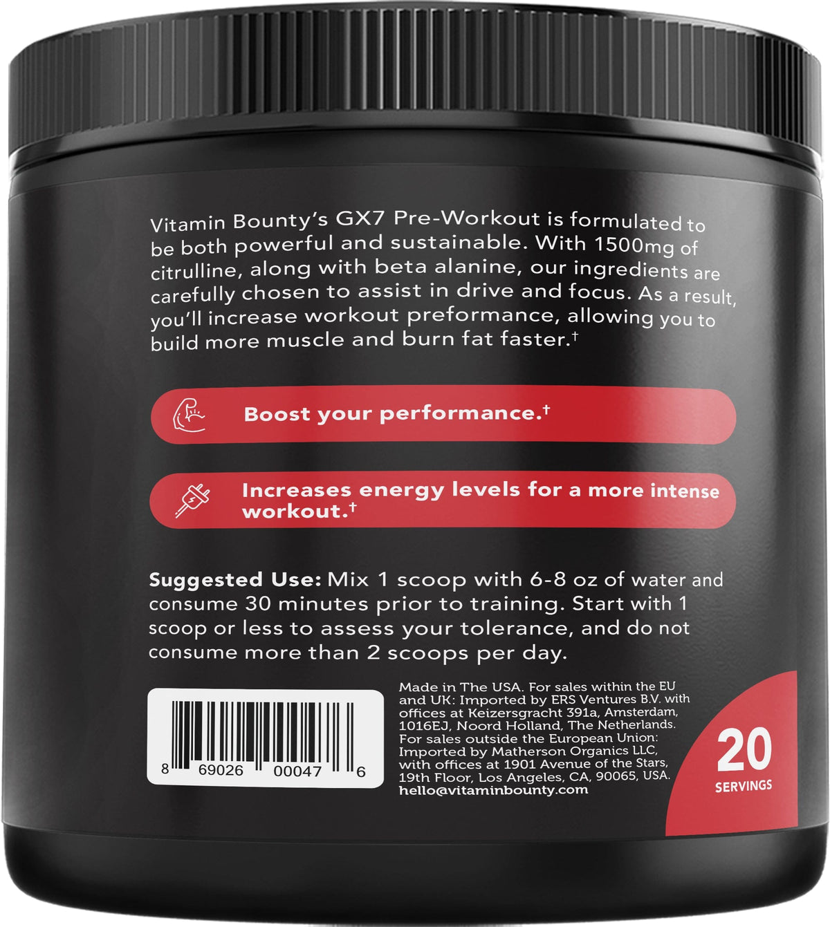 Watermelon Pre Workout Supplement for Fitness Training