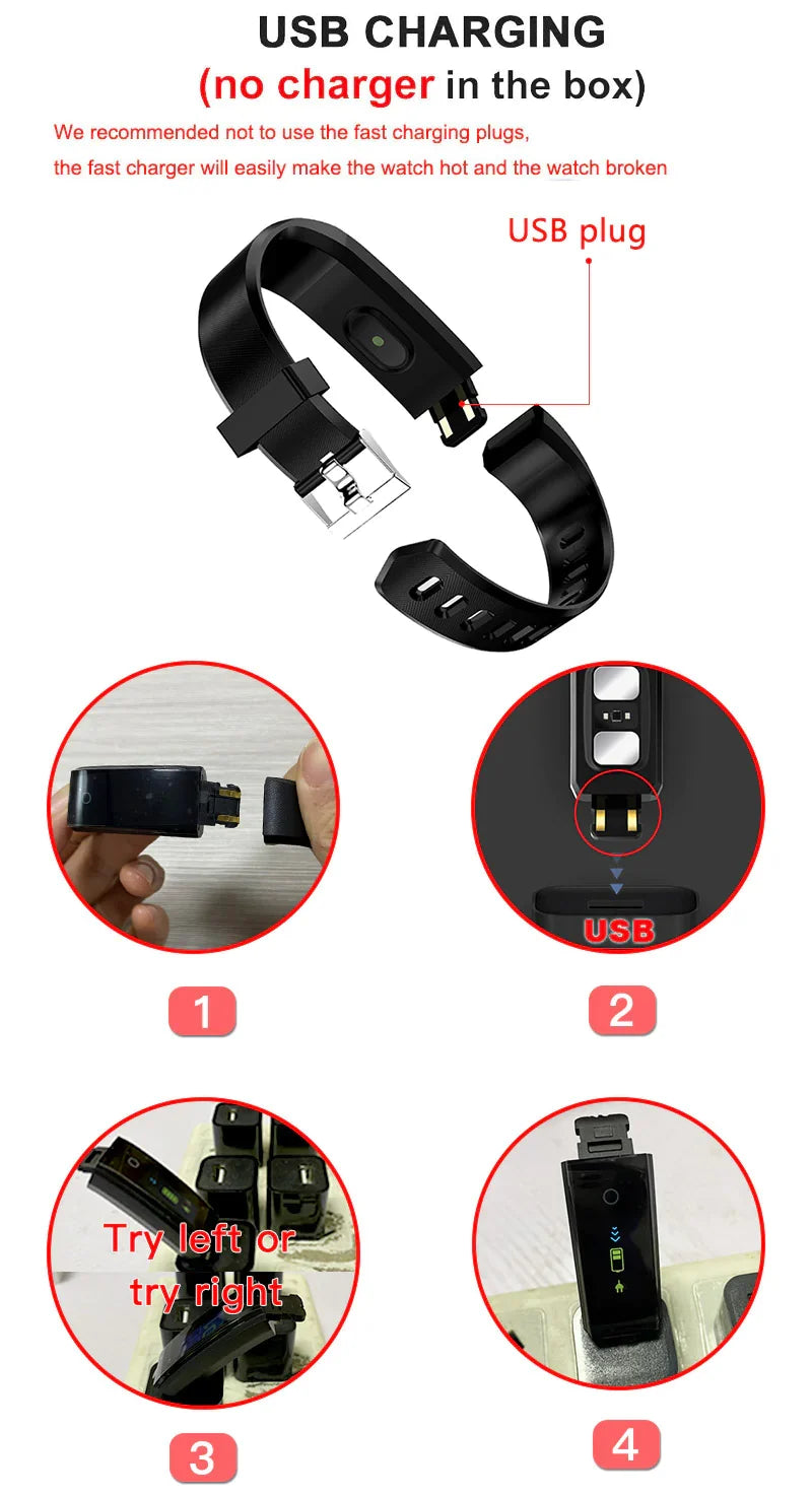 Smart Fitness Watch Activity Heart Rate Tracker Oxygen