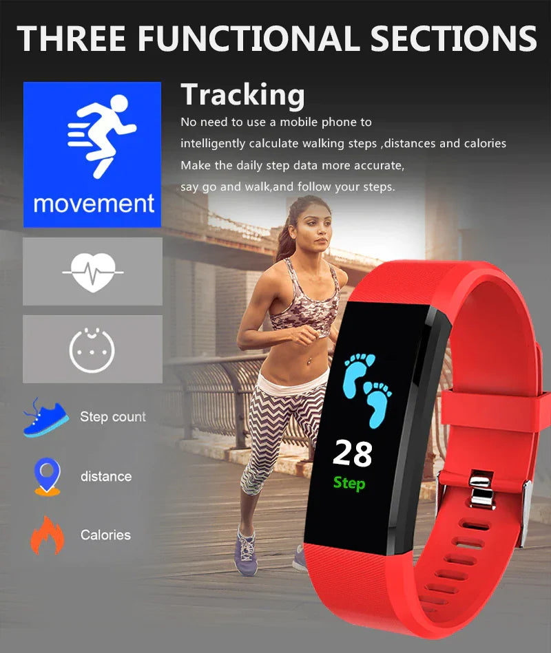 Smart Fitness Watch Activity Heart Rate Tracker Oxygen